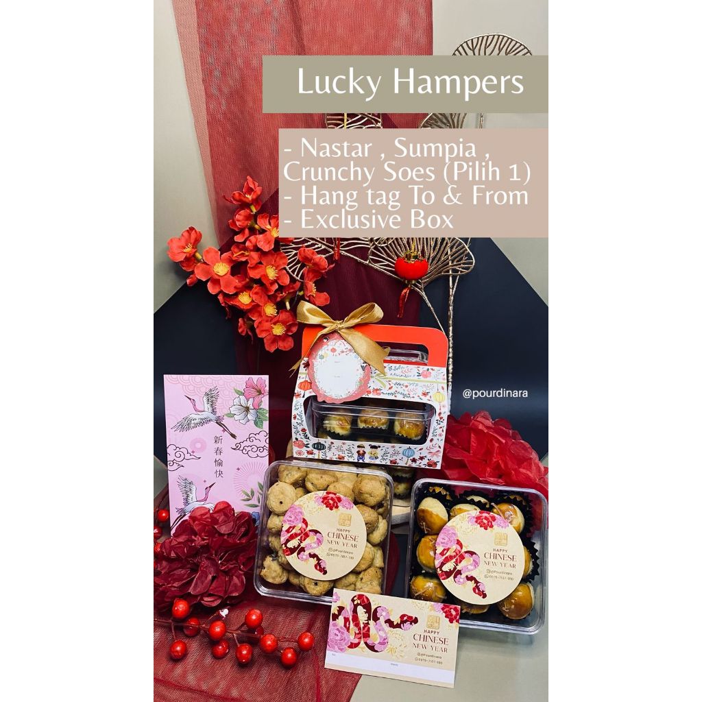 

LUCKY HAMPERS KUE KERING PAKET IMLEK / PAKET CNY / CNY / CHINESE NEW YEAR / NASTAR / COOKIES / SUMPIA