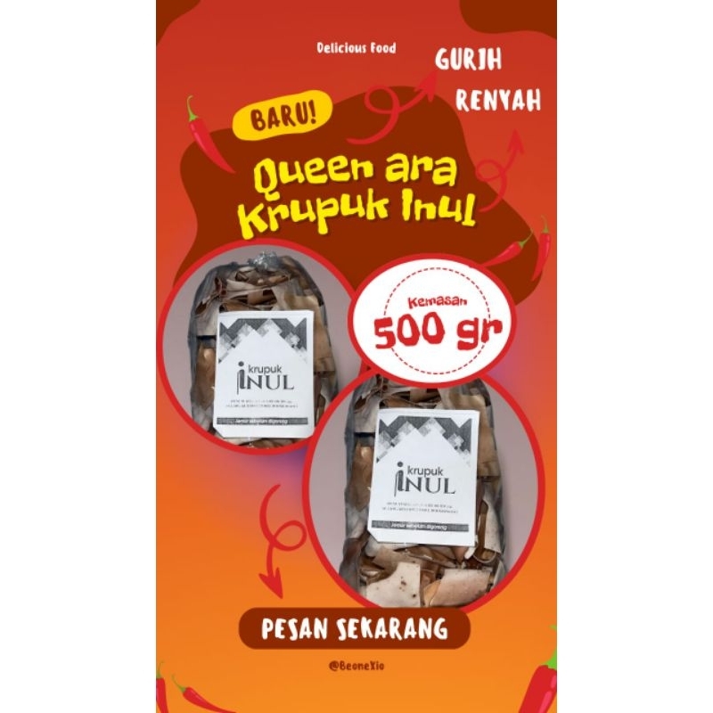

KERUPUK INUL QUEEN ARA 500 gr