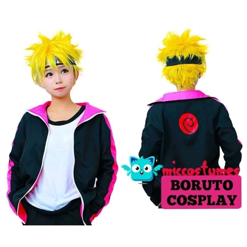 Jaket Anime Boruto Cosplay Pria Wanita