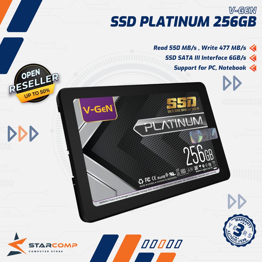 SSD V-GEN 256GB SATA III PLATINUM