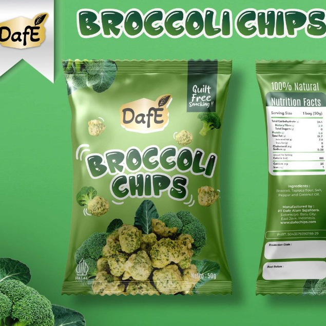 

Broccoli chips Snack 50g - Keripik brokoli Made in Indonesia