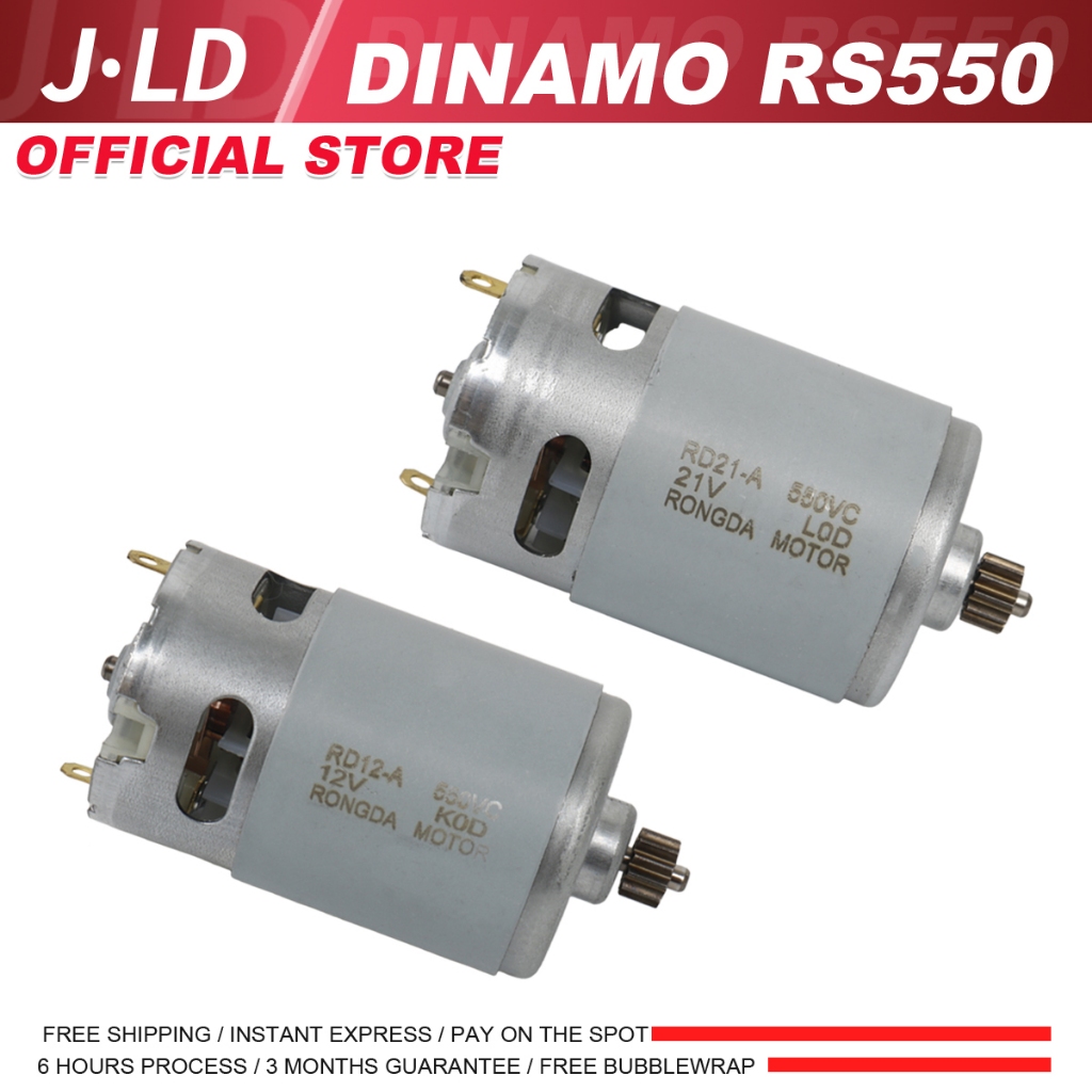 JLD Motor Dinamo Bor Cordless 12V/21V 12 Gigi (Φ8.8MM)