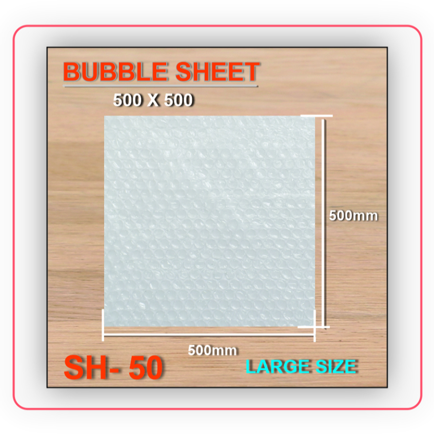 

BUBBLE WRAP SHEET 500 MM x 500 MM BENING HITAM EASY PACKING