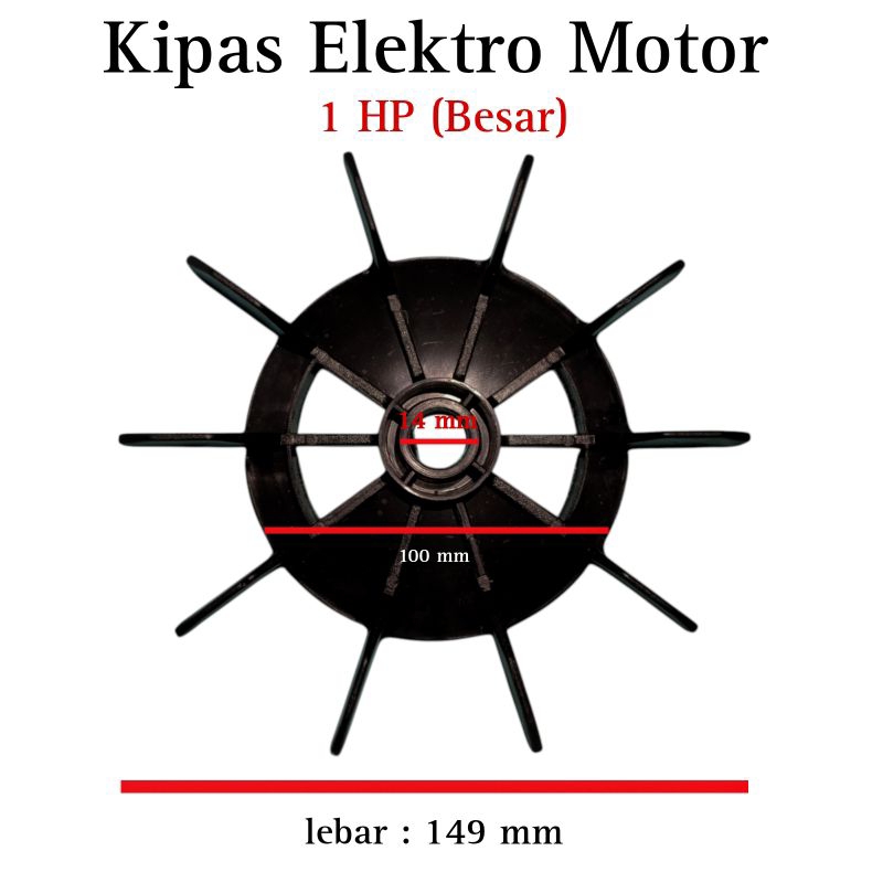 BARU Kipas Elektro Hitam - 1 HP - Kipas Portable kipas besar HITAM