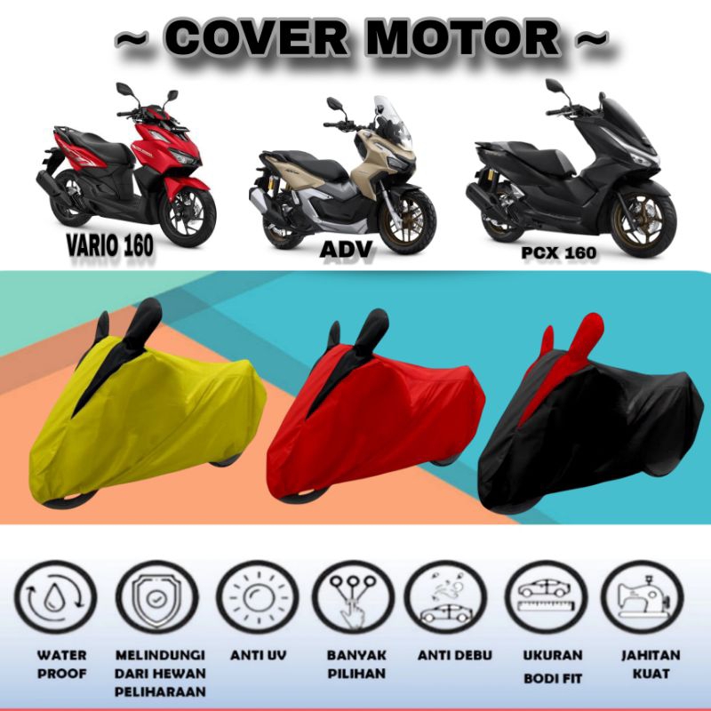 COVER MOTOR SARUNG MOTOR HONDA PCX VARIO 150 ADV MANTRL MOTOR BEAT GENIO SCOOPY JAS HUJAN MOTOR REVO