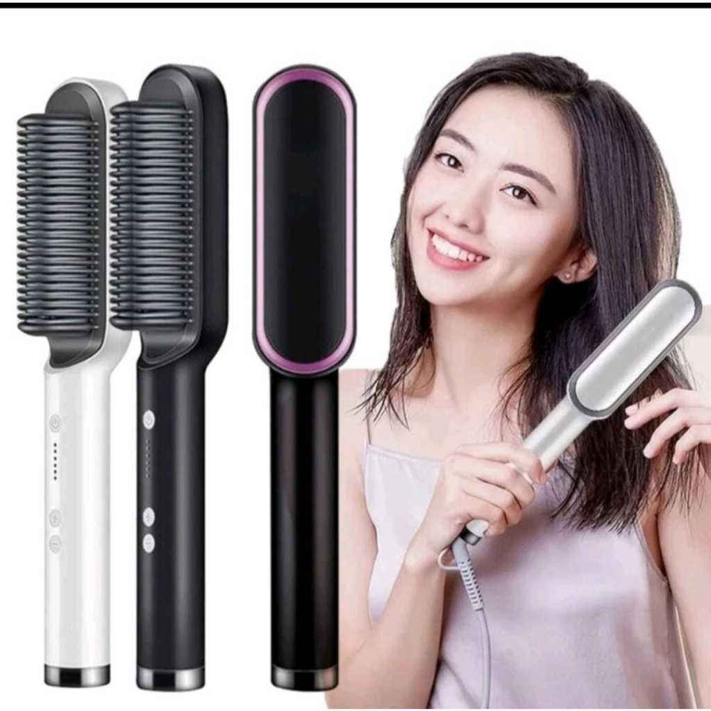 FH909 HQT-908 Sisir Catokan Sisir Pelurus Rambut Catok Rambut 2 in 1