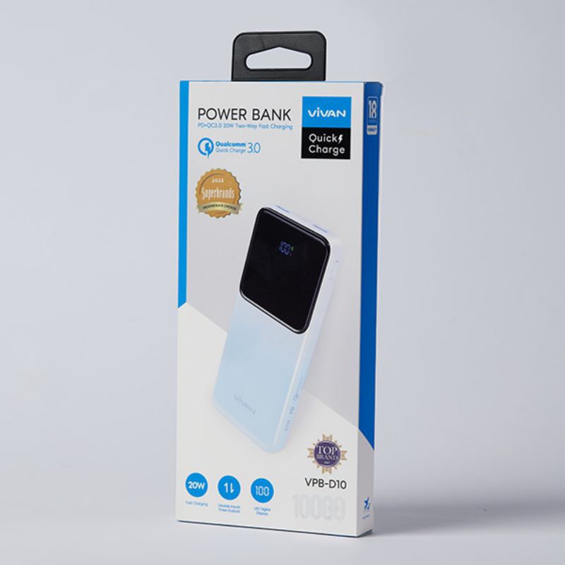 PowerBank Vivan VPB-D10 Quick Charge 20W