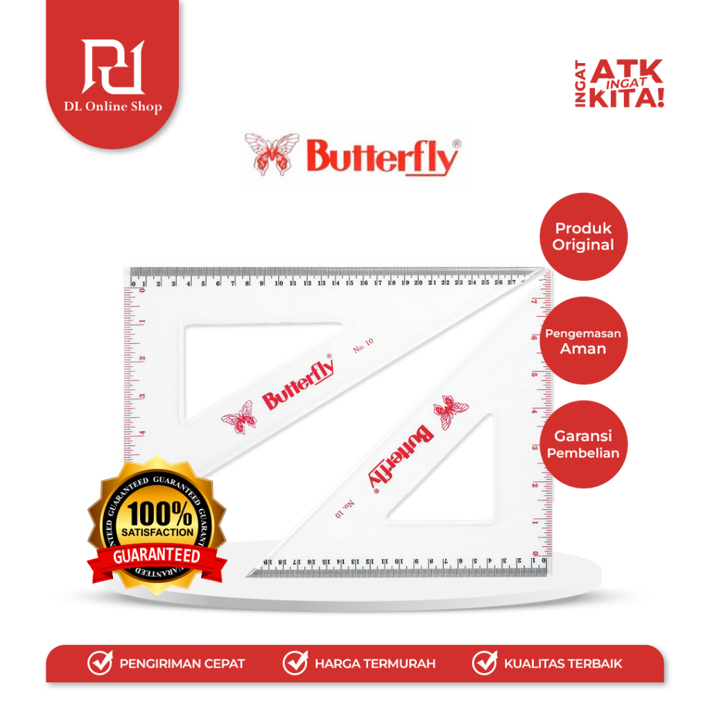 

BUTTERFLY PENGGARIS SEGITIGA NO.10 (1SET)