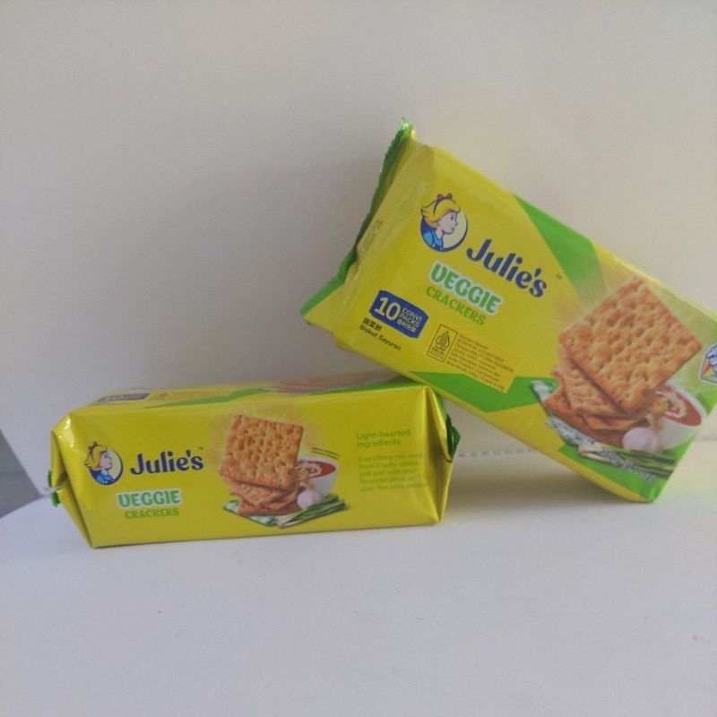 

JULIE'S VEGGIE CRACKERS/ JULIE'S BISKUIT BISCUIT CRACKERS KRAKERS BUTTER MENTEGA