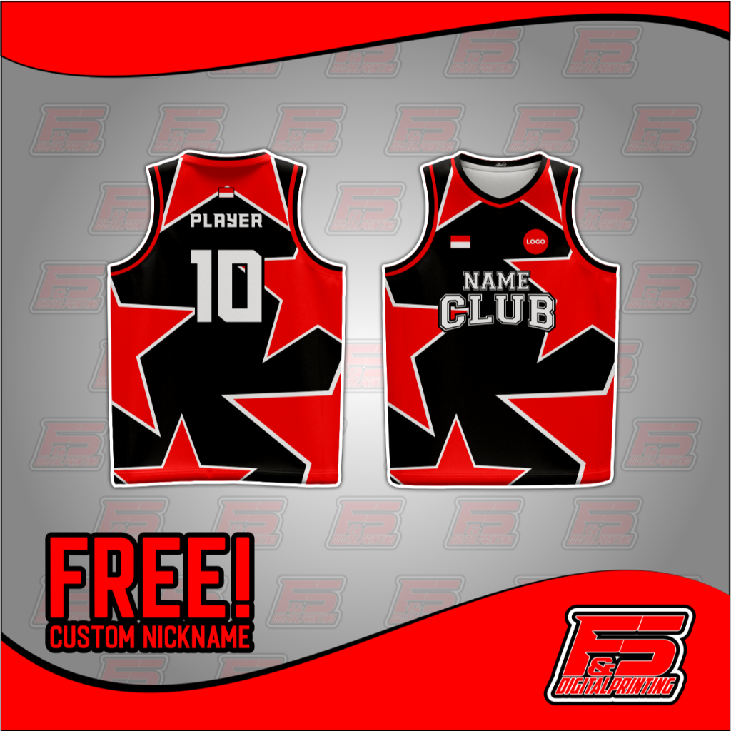 JERSEY BASKET CUSTOM NAMA NO DAN NAMA CLUB