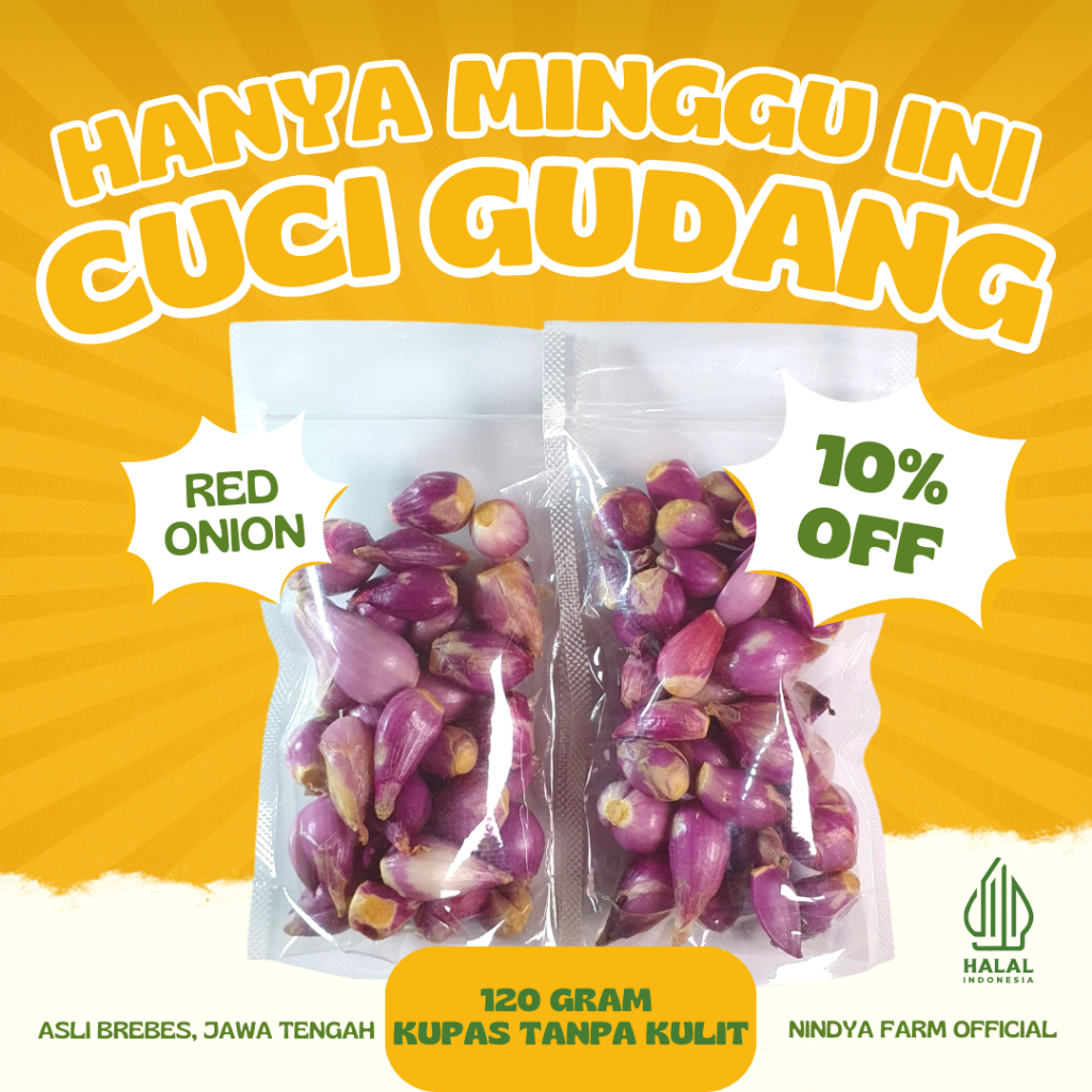 

BAWANG MERAH KUPAS TANPA KULIT 120 GRAM