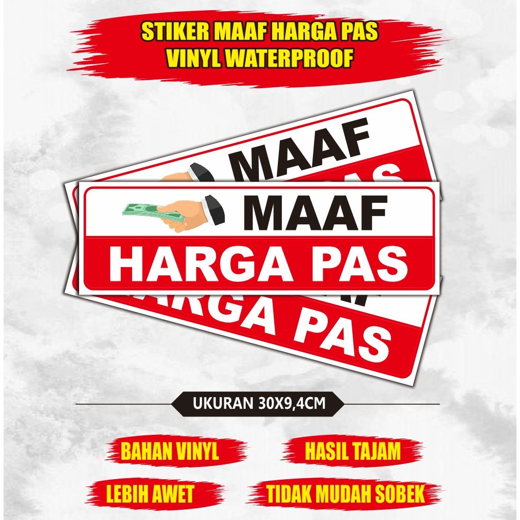 

Stiker vinyl maaf harga pas - stiker maaf harga pas
