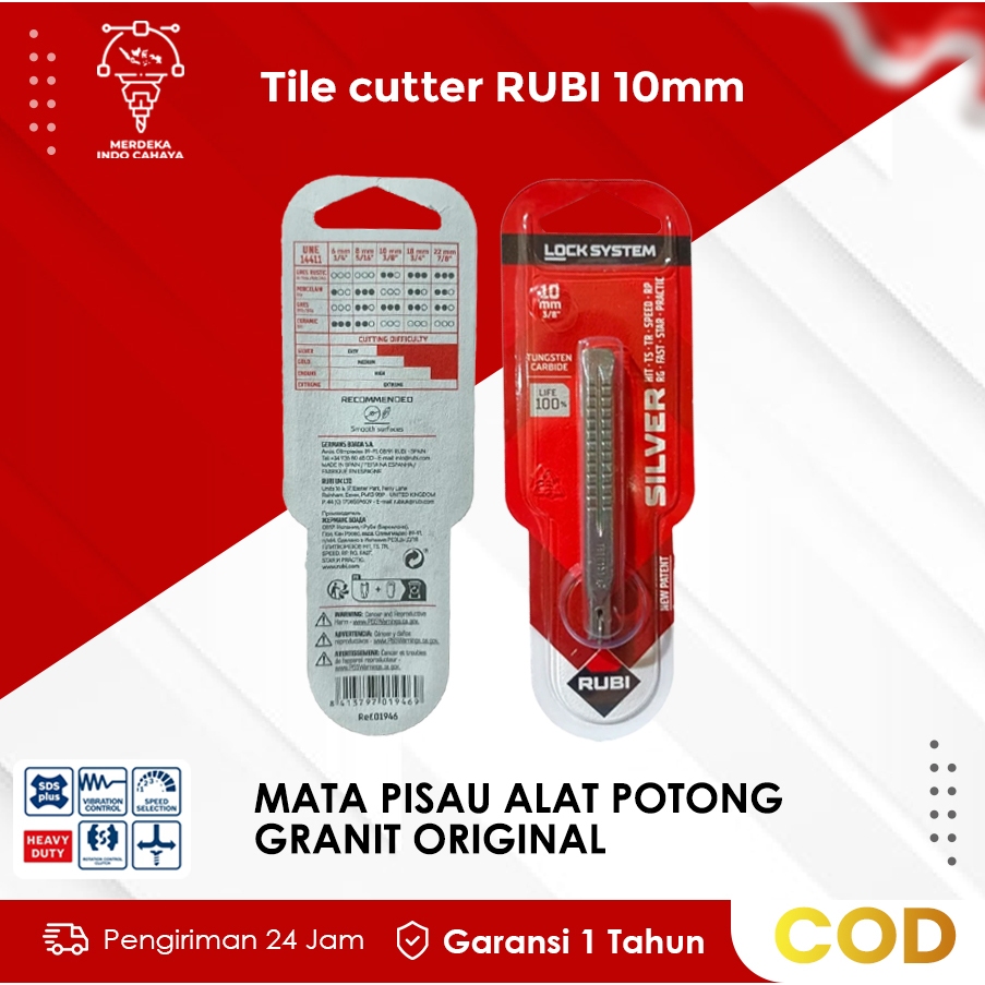 Mata Alat Potong Granit/Kramik Rubi Silver 6, 8 dan 10 mm Original Gold & Silver