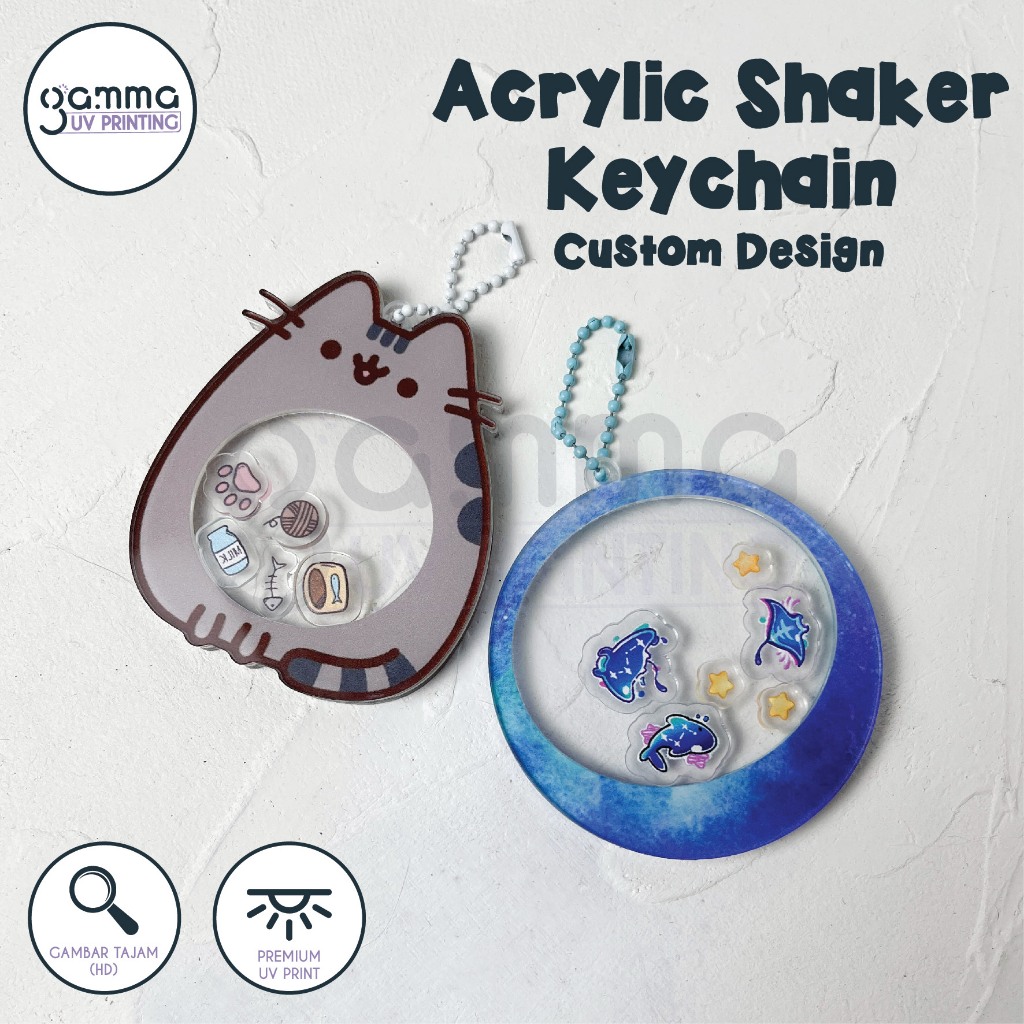 Gantungan Kunci Shaker Custom / Acrylic Shaker Keychain / Shaker Ganci
