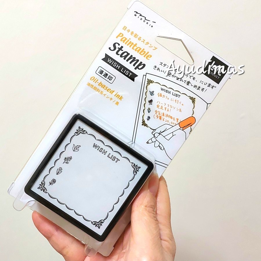 

Midori Stamp Self Ink - Wish List Pattern - for Notebook and Journal