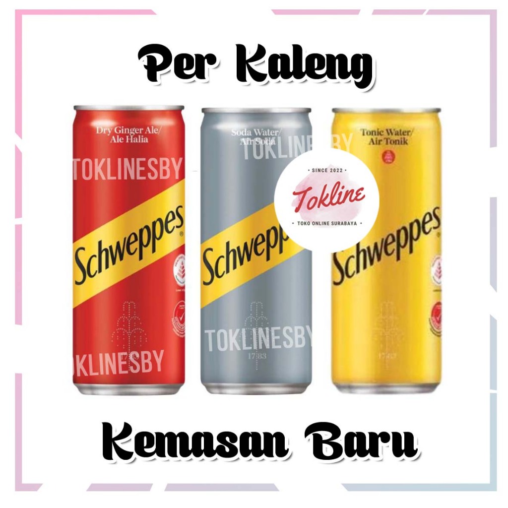 

[ PERKALENG ] SCHWEPPES CAN 250ml TONIC WATER, SODA WATER, GINGER ALE