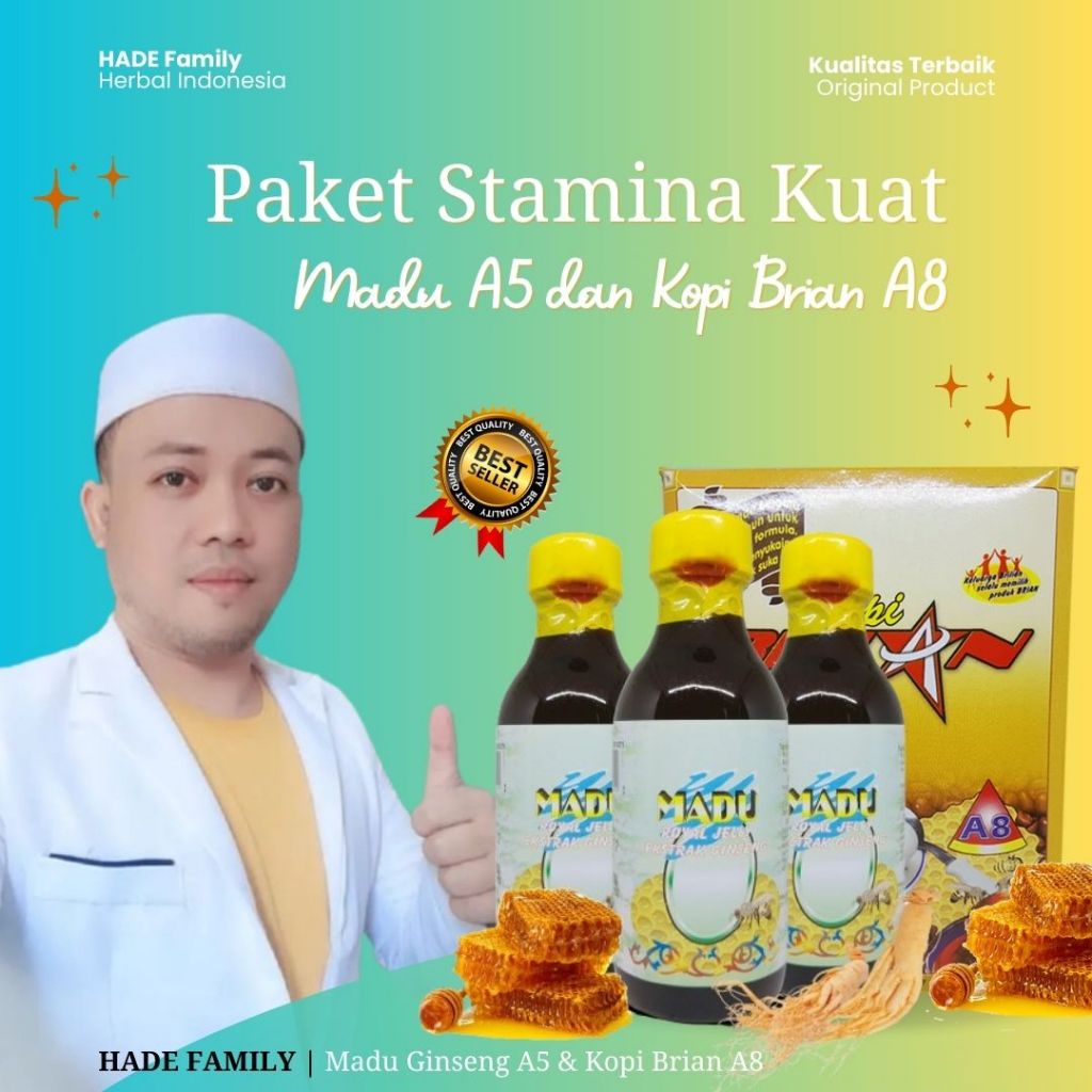 

Paket Stamina Kuat Kombinasi Madu A5 dan Kopi Brian A8