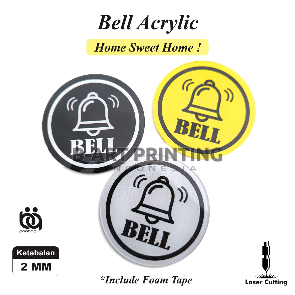TERLARIS  BELL/BELL RUMAH/SIGN BOARD/TANDA BELL/TULISAN BELL/BACAAN BELL/TANDA BACA BELL