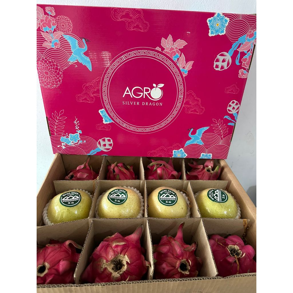 

HAMPERS BUAH IMLEK. HAMPERS BUAH PREMIUM. CNY. GIFT PACKAGE. BUAH NAGA DAN PIR GOLDEN KUNING