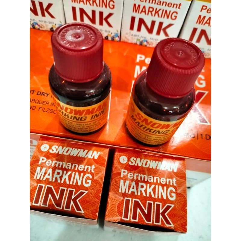

JUAL PERPCS TINTA MARKER MERAH MERK SNOWMAN TINTA PERMANENT MERAH TINTA SPIDOL TIDAK BISA DIHAPUS cm