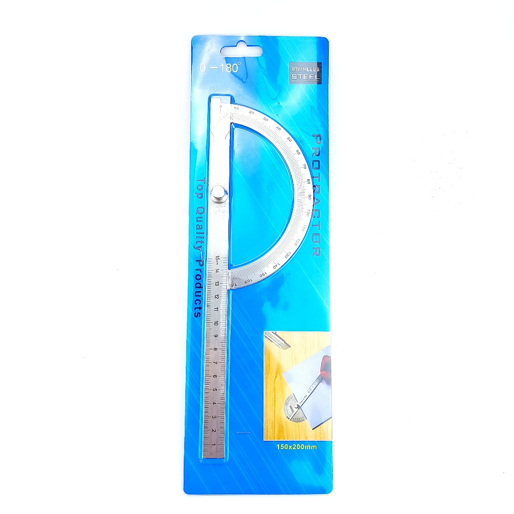 

gk Penggaris Combi Busur Derajat Stainless 180 Derajat Protractor Alat Ukur Sudut