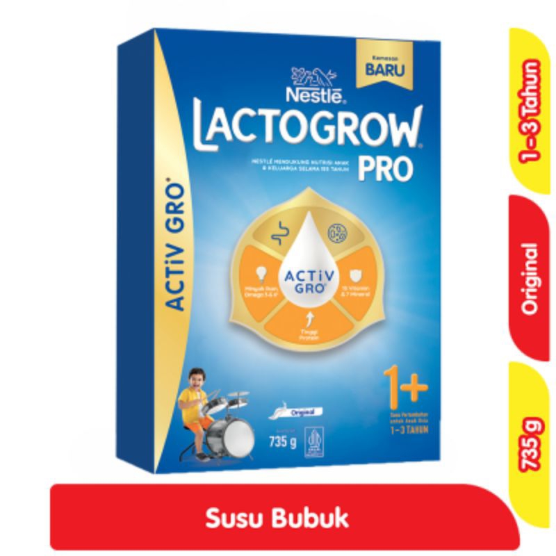 

Lactogrow 3/Pro 1+ Susu Bubuk Pertumbuhan 1 - 3 Tahun Original 735 g