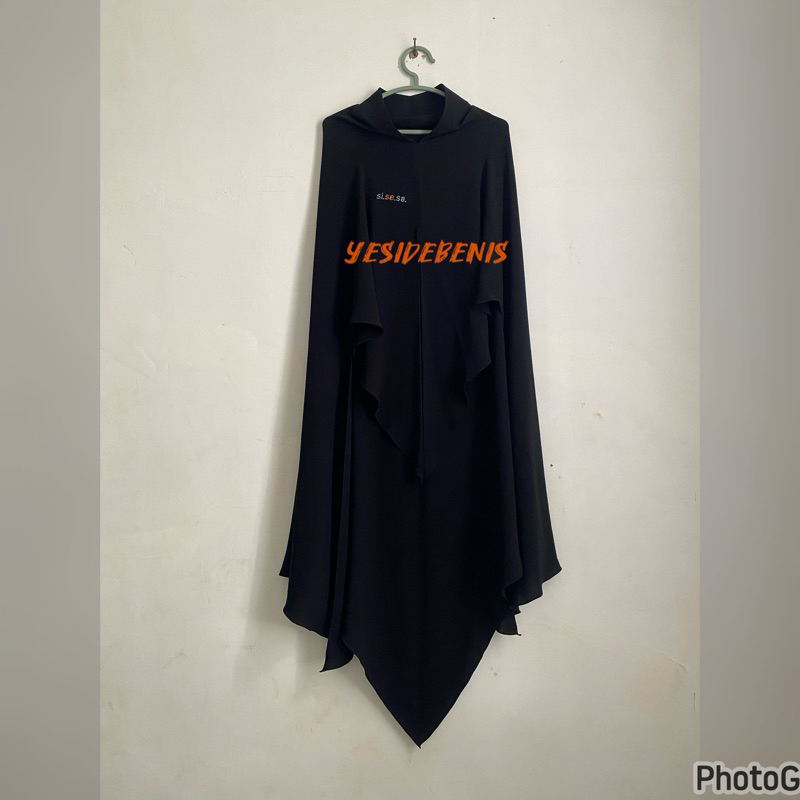 PRELOVED KHIMAR SISESA TAZKIA BLACK ORIGINAL