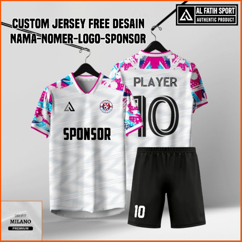 kaos custom Jersey printing volly futsal voli sepakbola bulutangkis bebas desain