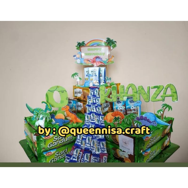 

snack tower/cake birthday/snack tower dinosaurus/cake custom/request