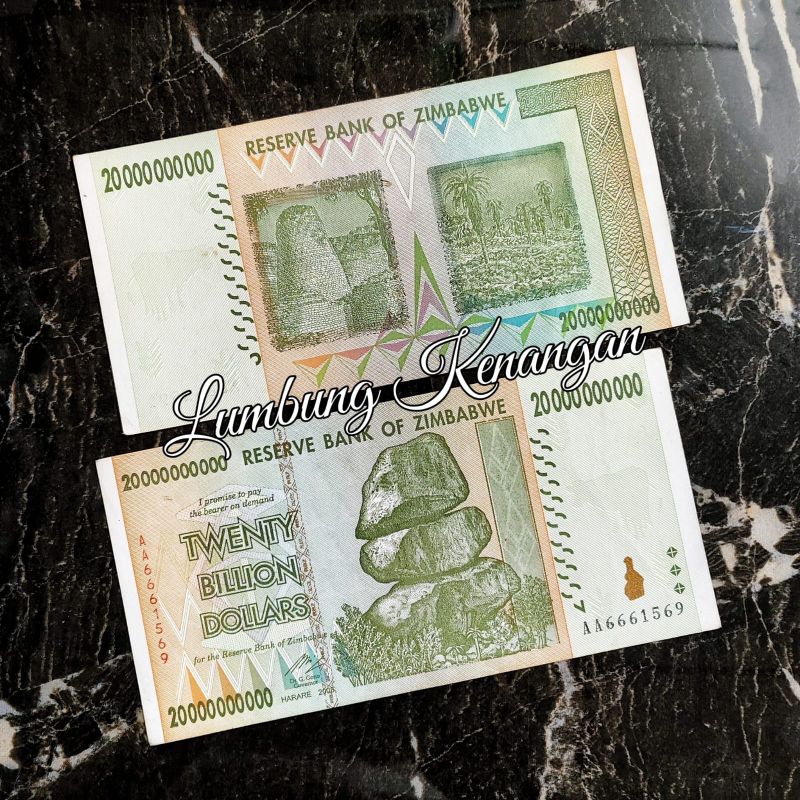 uang asing Zimbabwe 20 Milyar