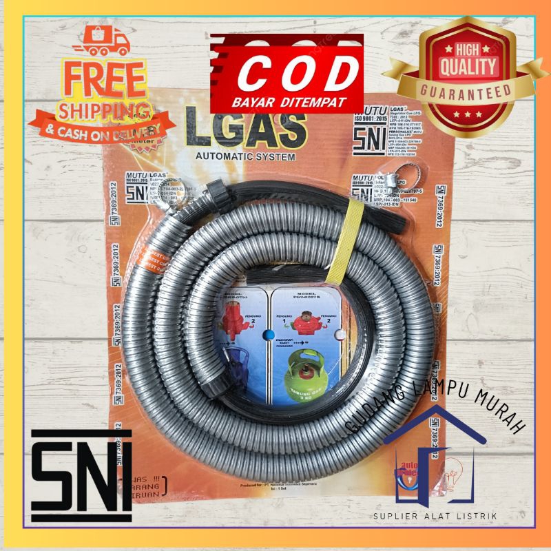 Selang Gas LPG 1.8 Meter Selang Flexible Gas LPG Selang Gas LPG SNI