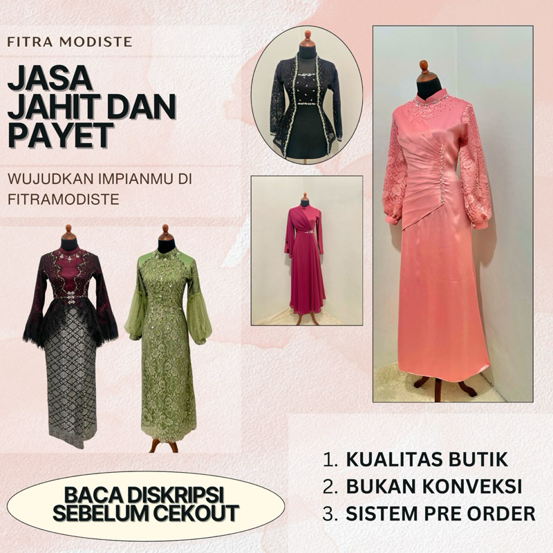 Jasa Jahit dan Payet, Custom online
