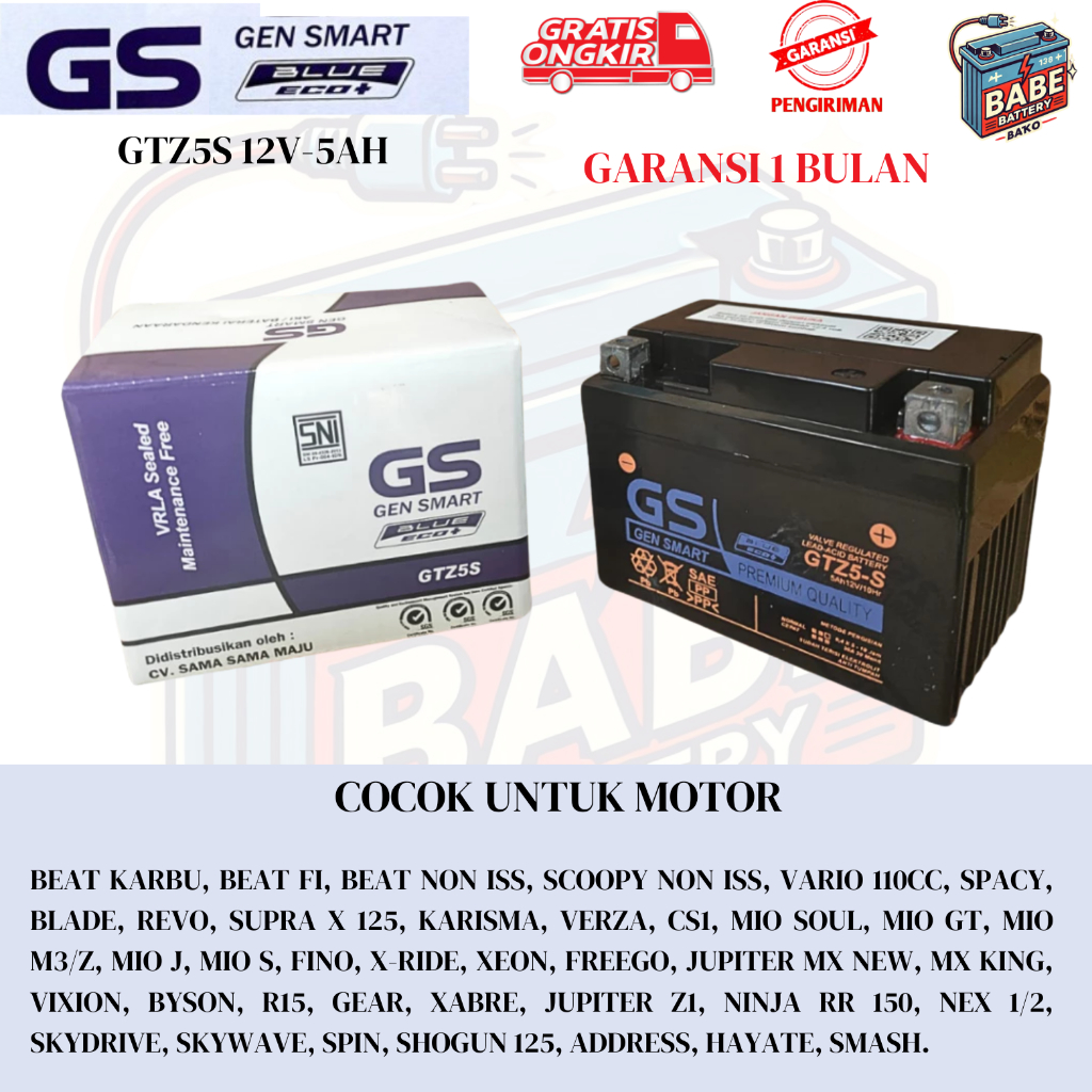 AKI MOTOR VARIO 110 TECNO, VARIO 110 KARBU GS GEN SMART GTZ5S