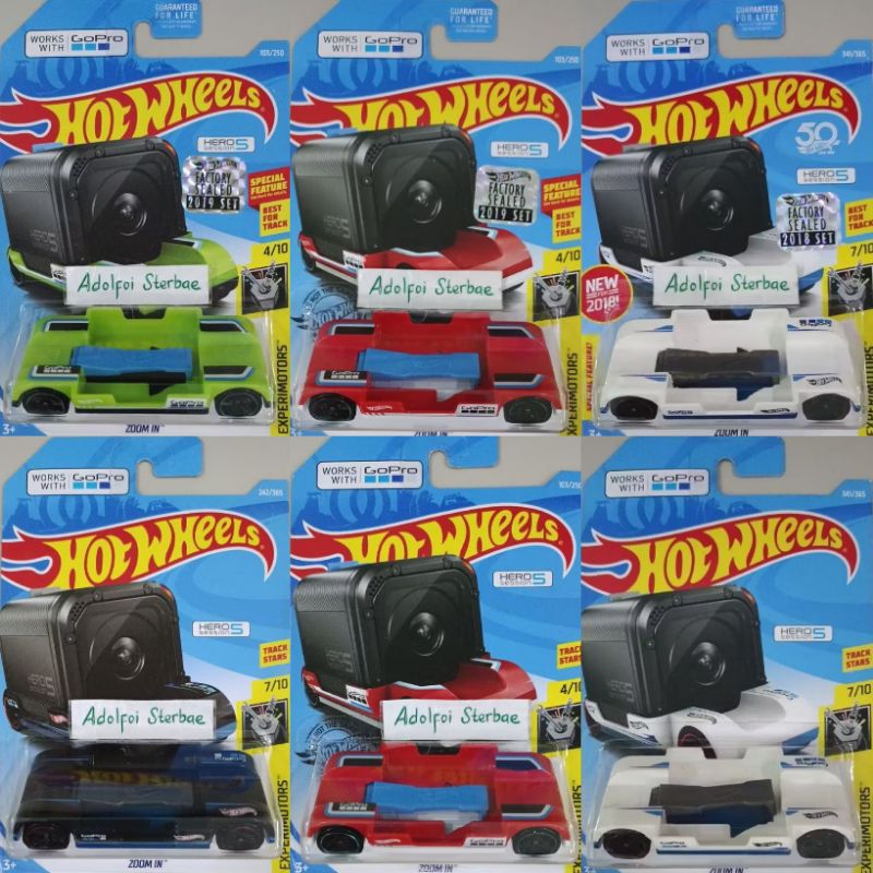 hotwheels hot wheels zoom in factory sealed best for track stars hero session 5 works with gopro go