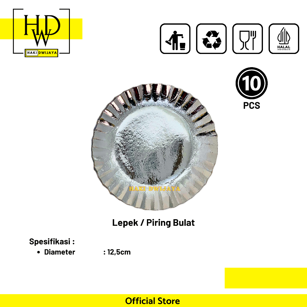 [10pcs] Lepek / Piring Kertas / Piring Kue & Snack Bulat