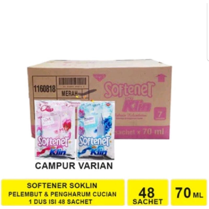 Soklin Softener Sachet Pengharum Pakaian isi 1 Dus