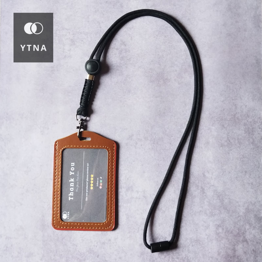 

YTNA - Gantungan Lanyard Id Card Name Tag Aesthetic Premium Cokelat A2