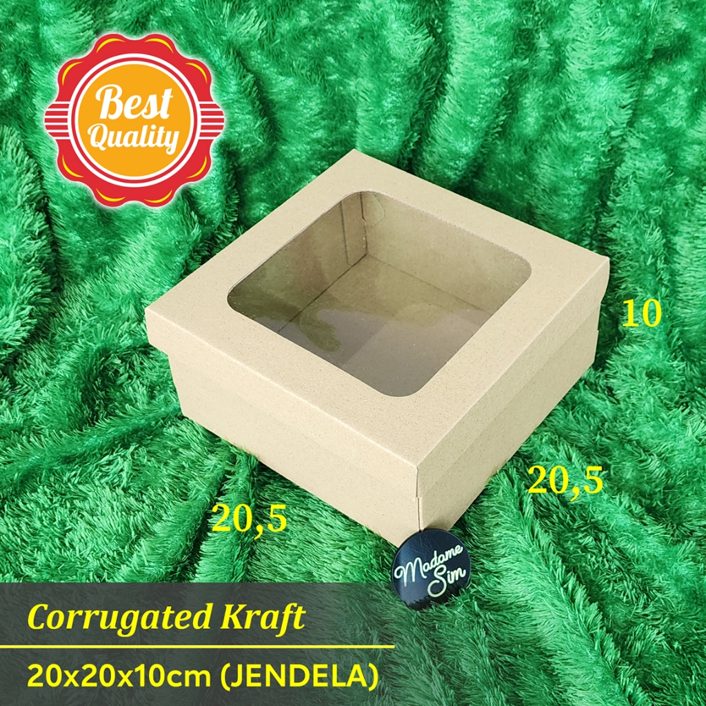 

KOTAK KUE - CAKE BOX 20x20x10 - JENDELA (ISI : 10 PCS)