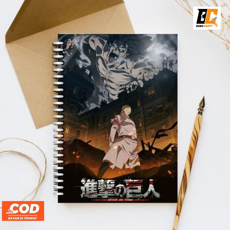 

Notebook anime Attack On Titan 2 notebook Spiral buku Tulis catatan buku Estetik Termurah