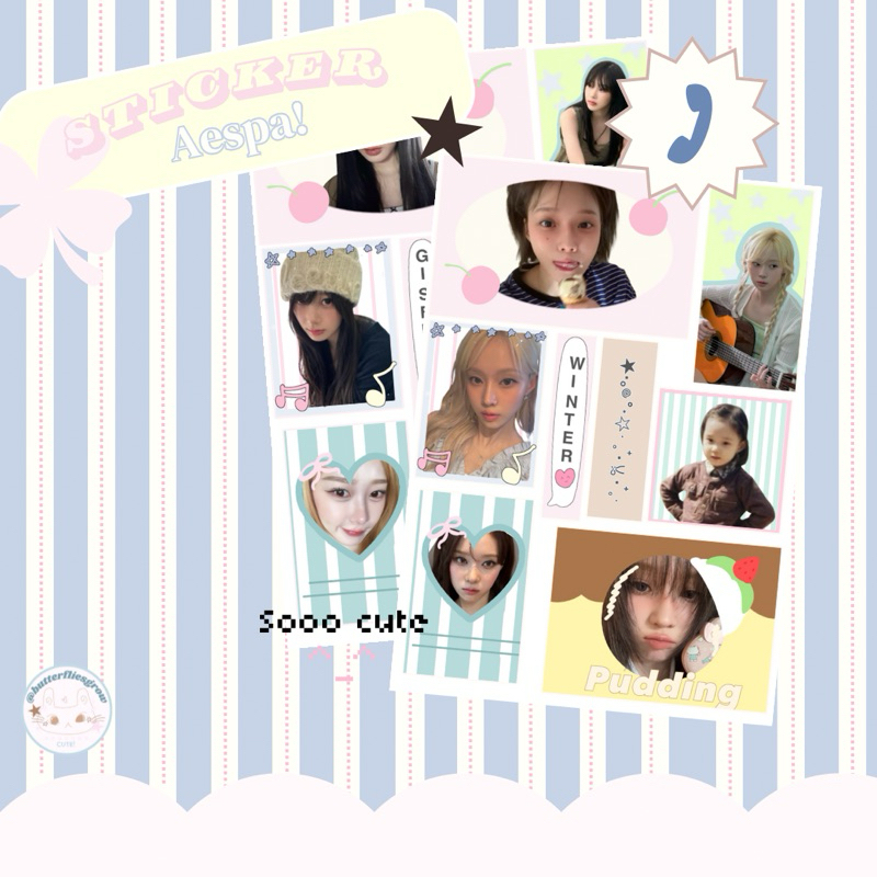 

Aespa Stiker deco Handphone laptop [ READY ]