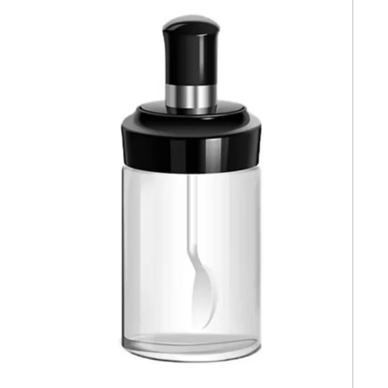 Botol Bumbu Kaca 250ML/Botol bumbu kaca + sendok/wadah Bumbu Kaca