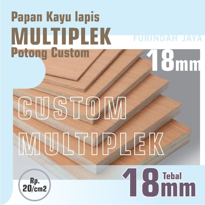 Multiplek 18mm / Potong Custom