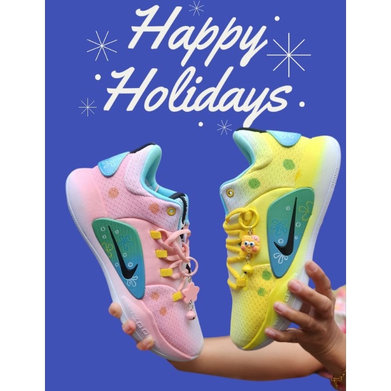 SEPATU BASKET BALL KYRIE 5 SPONGEBOB & PATRICK STAR 2 - SQUAREPANTS x - WHAT THE