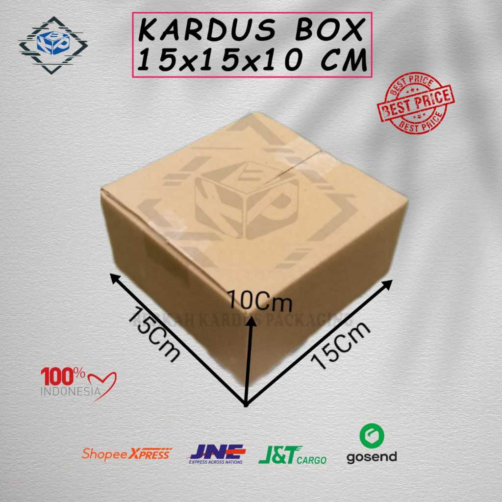 

Kardus box 15x15x10 cm single wall baru