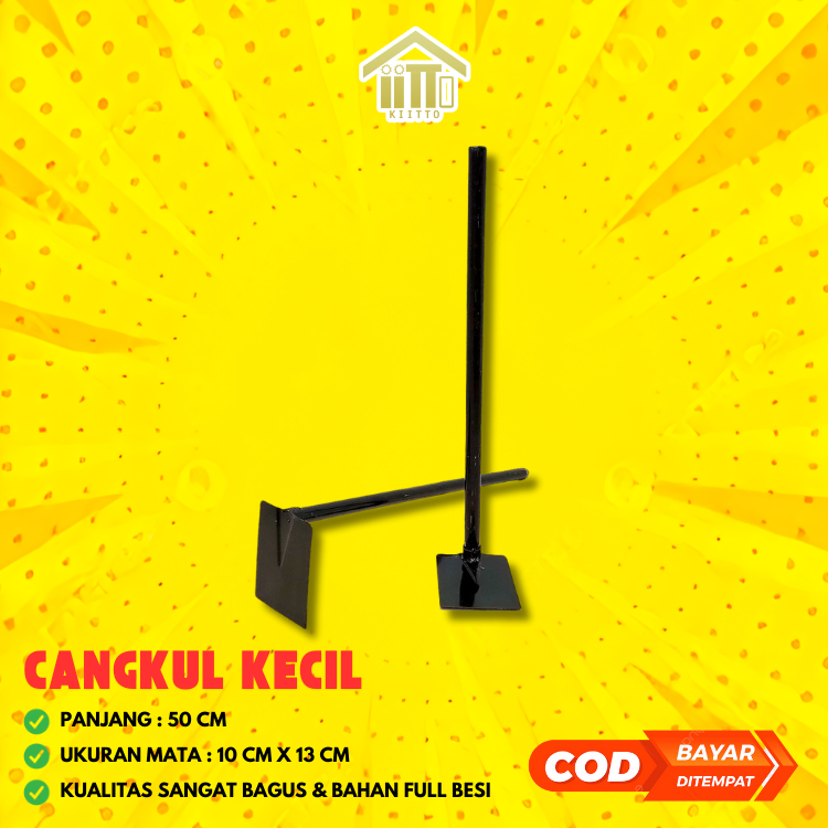 CANGKUL KECIL MINI GAGANG BESI PANJANG 50 CM /  CANGKUL MINI FULL BESI ANTI COPOT / CANGKUL KECIL UN