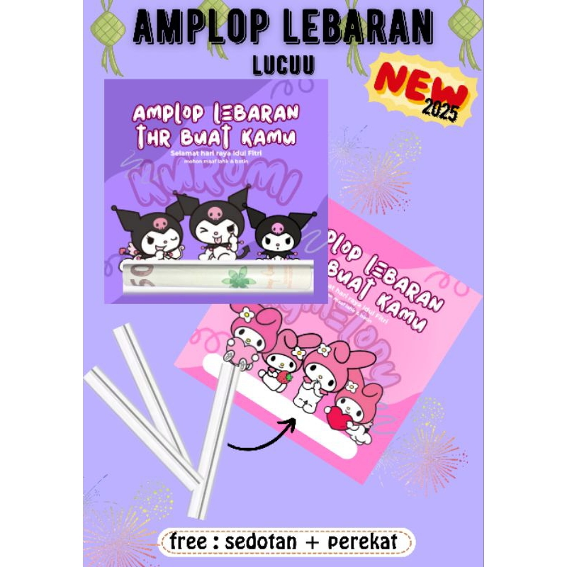 

[20pcs] Amplop Lebaran Lucu New 2025 | Bahan Kertas Tebal Tidak Mudah Kusut