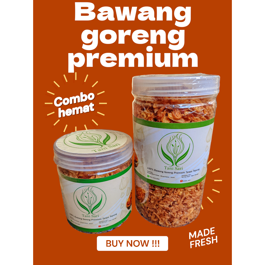 

Tanisari Bawang Goreng Premium Combo Double Hemat 190gr & 340gr