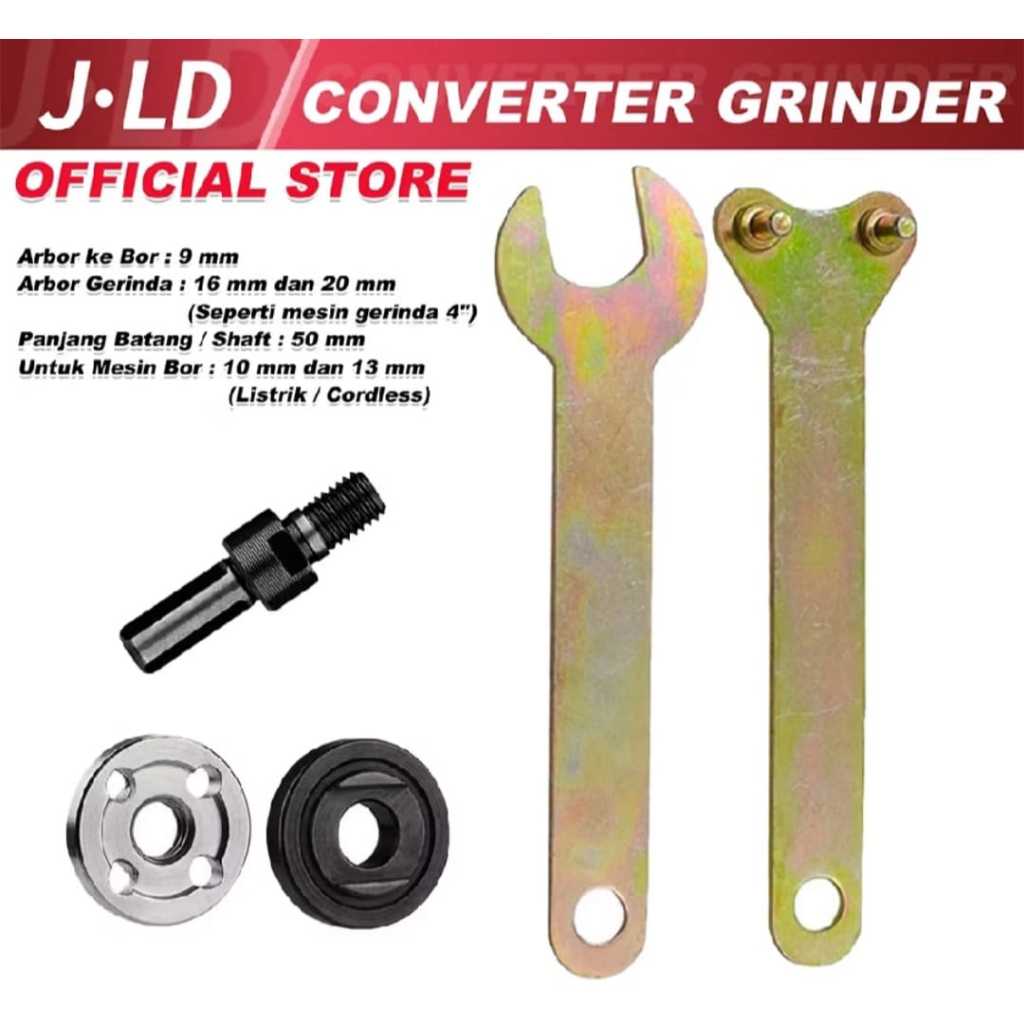 JLD Adaptor bor ke gerinda - sambungan untuk mesin bor jadi gerinda