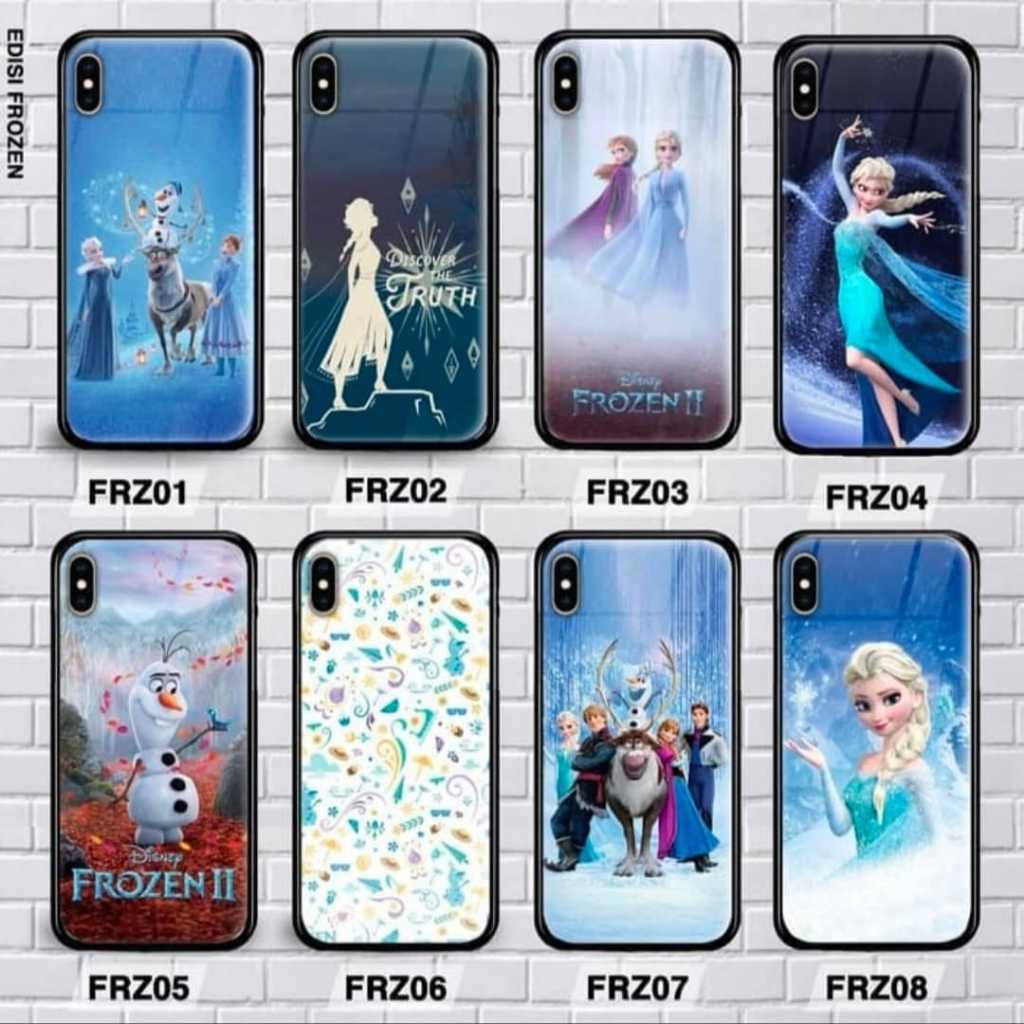 OPPO A52 / A92 , A53 2020 , A33 2020 PREMIUM SOFT CASE GLASS MOTIF FROZEN