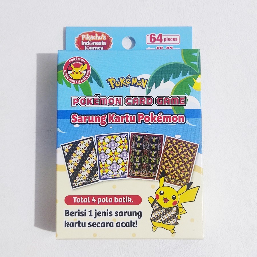 Pokemon Card Sleeve TCG - Set Pikachu Batik Collection Card Sleeve Bimbingan Rasi Kartu Pokemon Plas